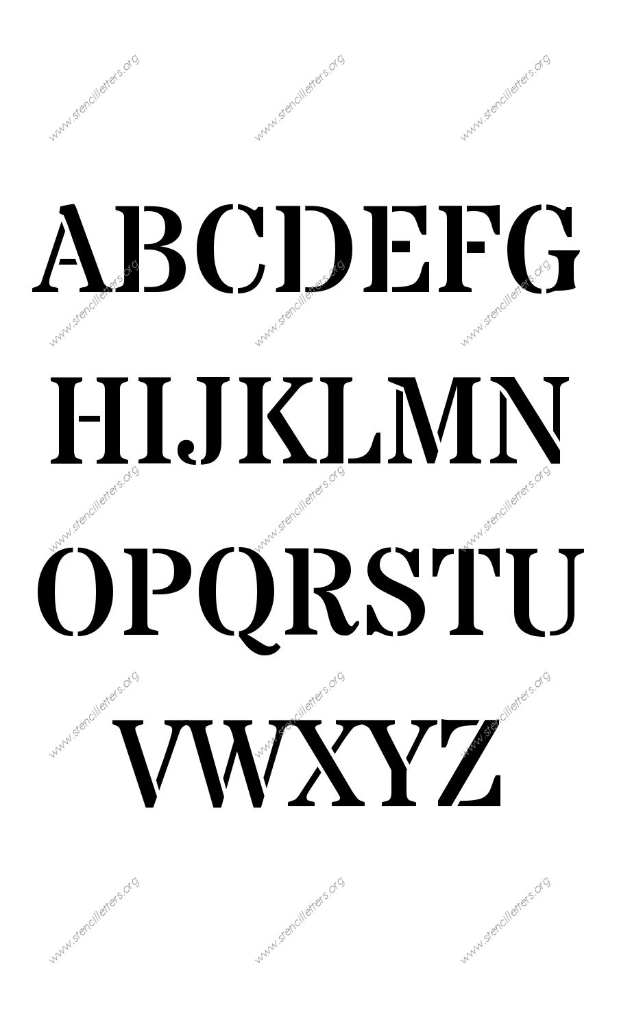 Industrial Army Stencil Letter Set