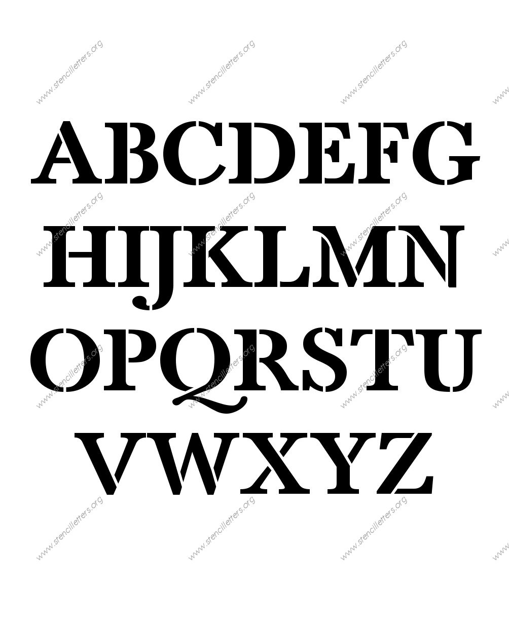 High Contrast Elegant Stencil Letter Set