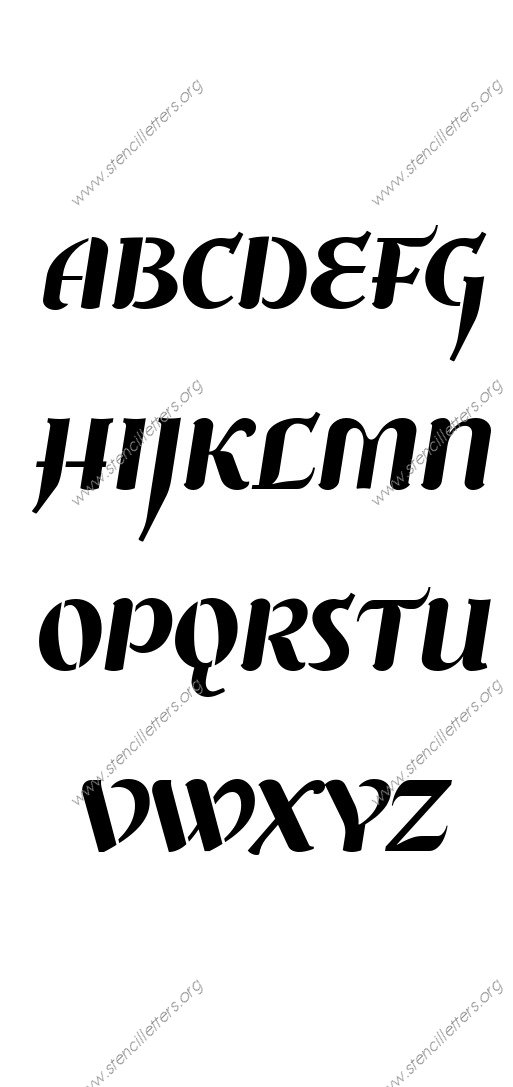 Cursive Flowing Custom Made to Order Stencil