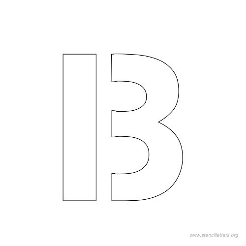 1 inch stencil letter b 1 inch stencil letter b