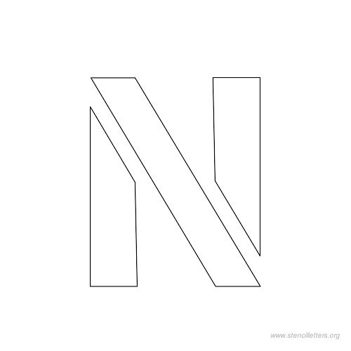 1 inch stencil letter n 1 inch stencil letter n