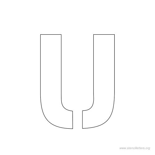 1 inch stencil letter u 1 inch stencil letter u