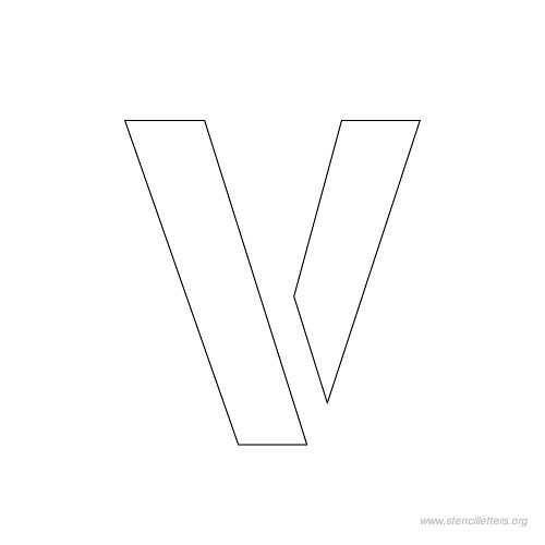1 inch stencil letter v 1 inch stencil letter v