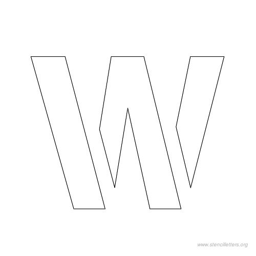 1 inch stencil letter w 1 inch stencil letter w
