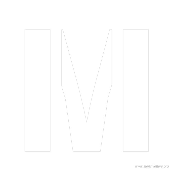 12 inch Free Printable stencil letters