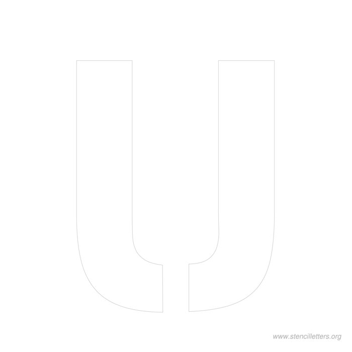 12 inch stencil letter u 12 inch stencil letter u