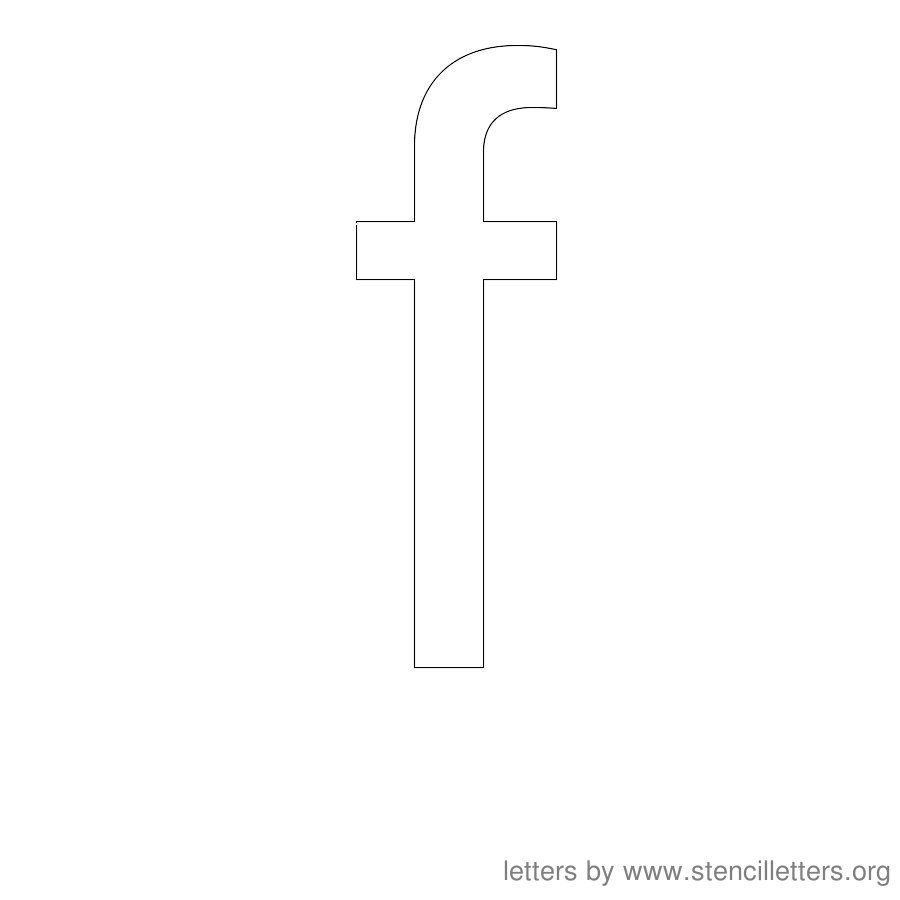 12 Inch Stencil Letter Lowercase F