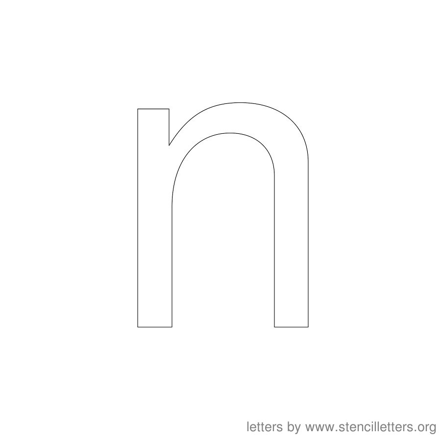 12 Inch Stencil Letter Lowercase N