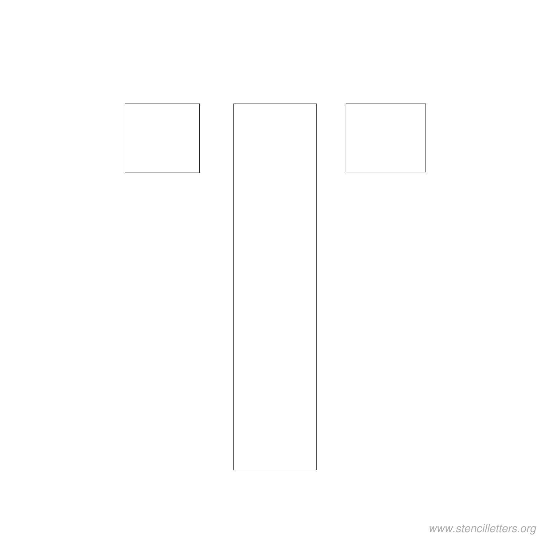 4 inch stencil letter t