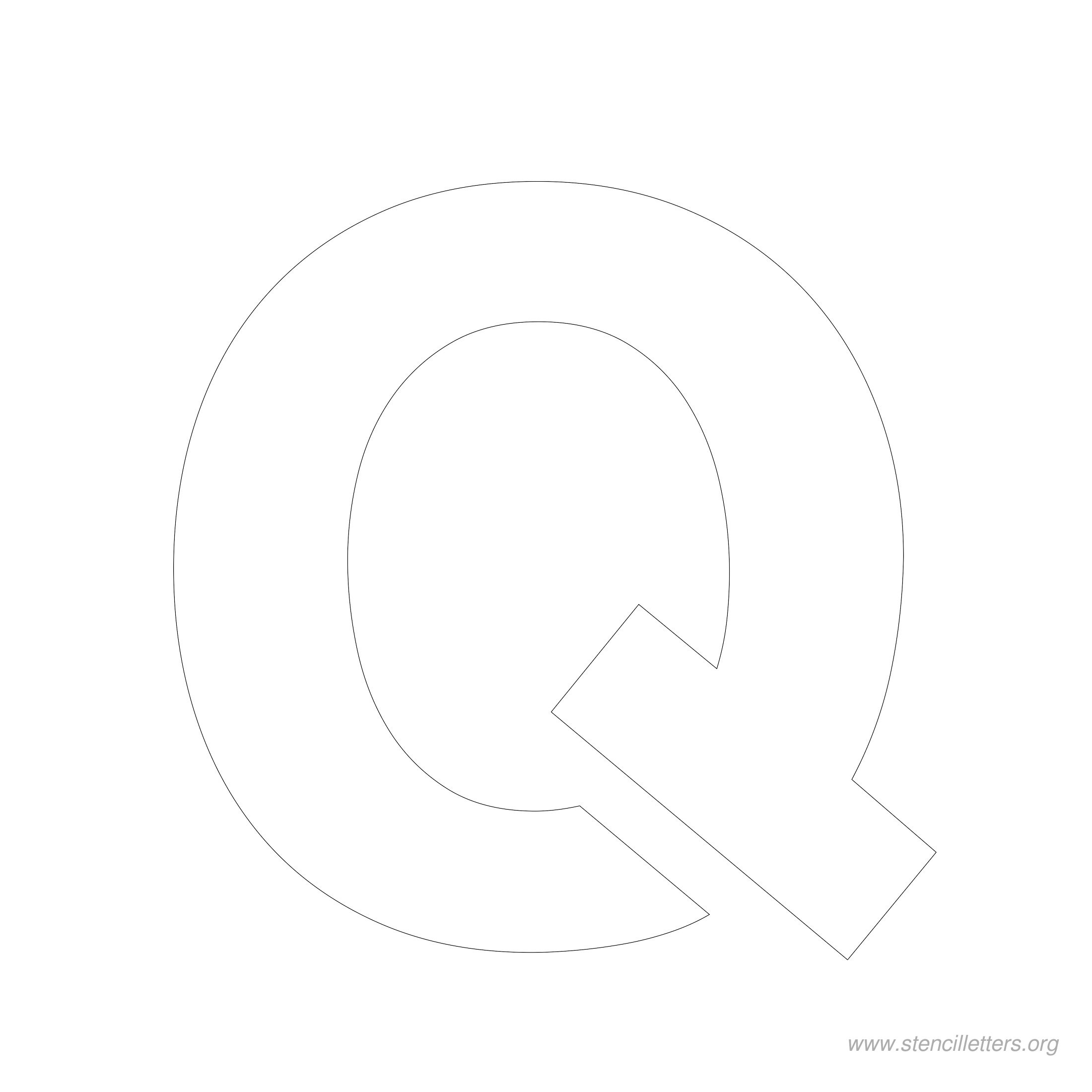 5 inch stencil letter q