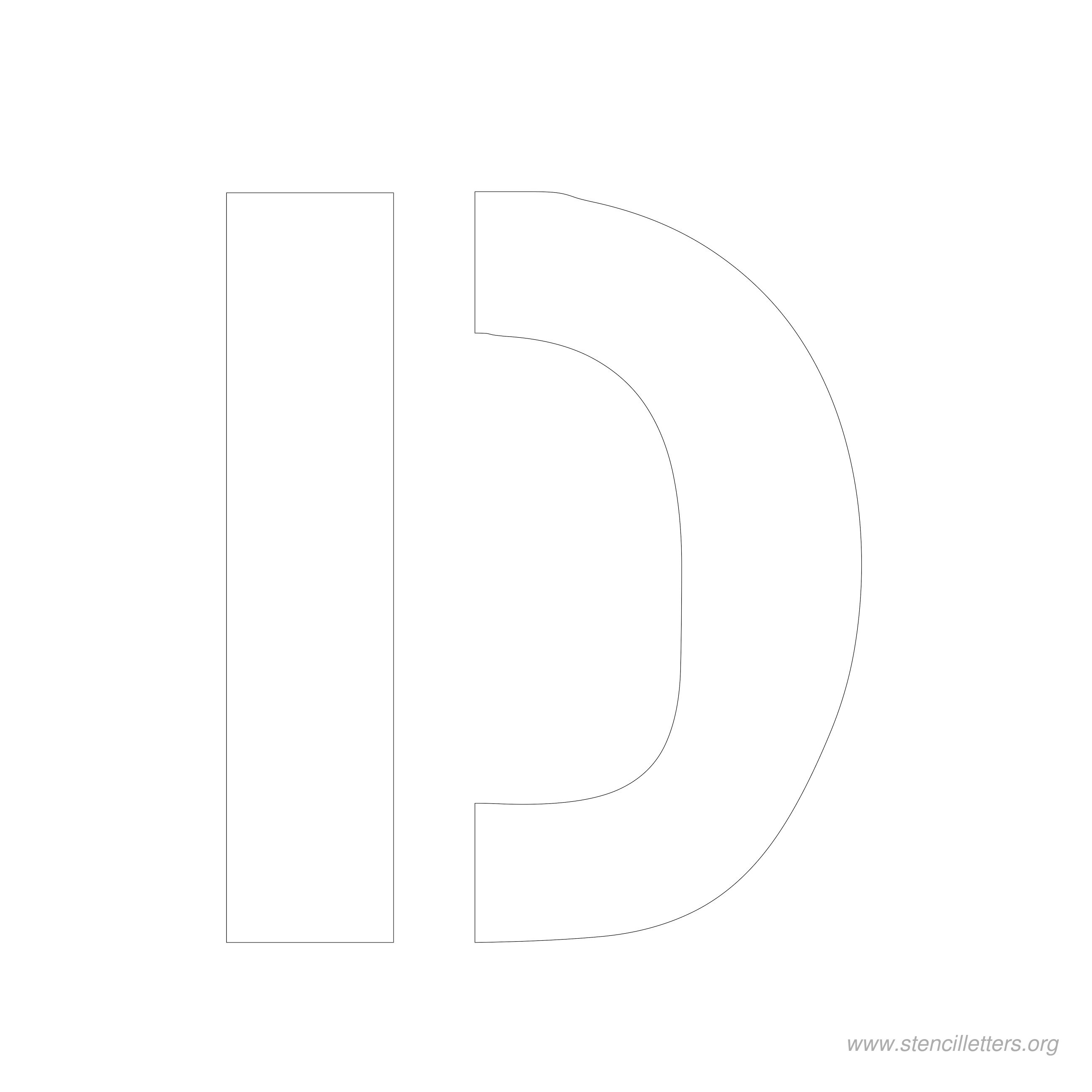 6 inch stencil letter d