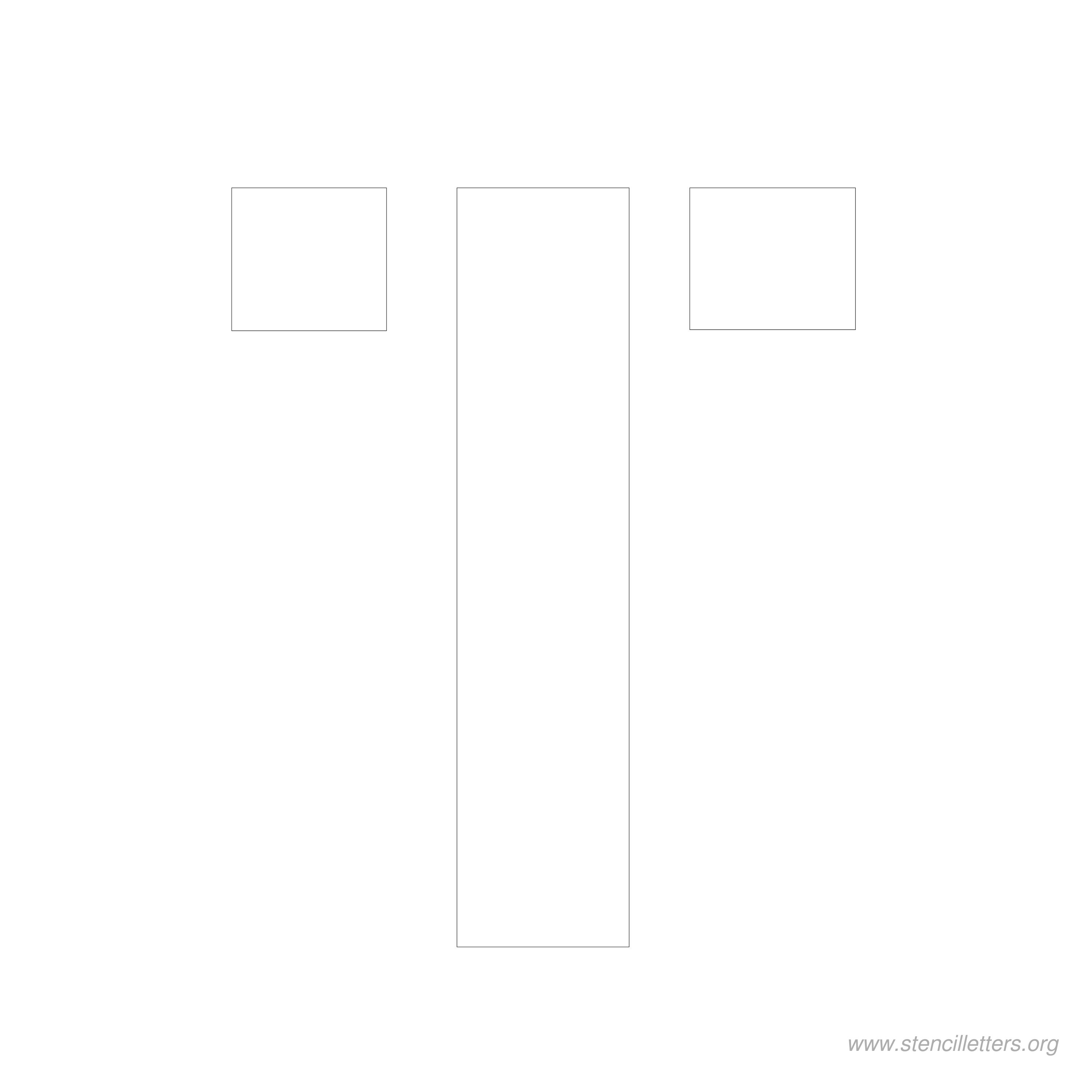 7 inch stencil letter t