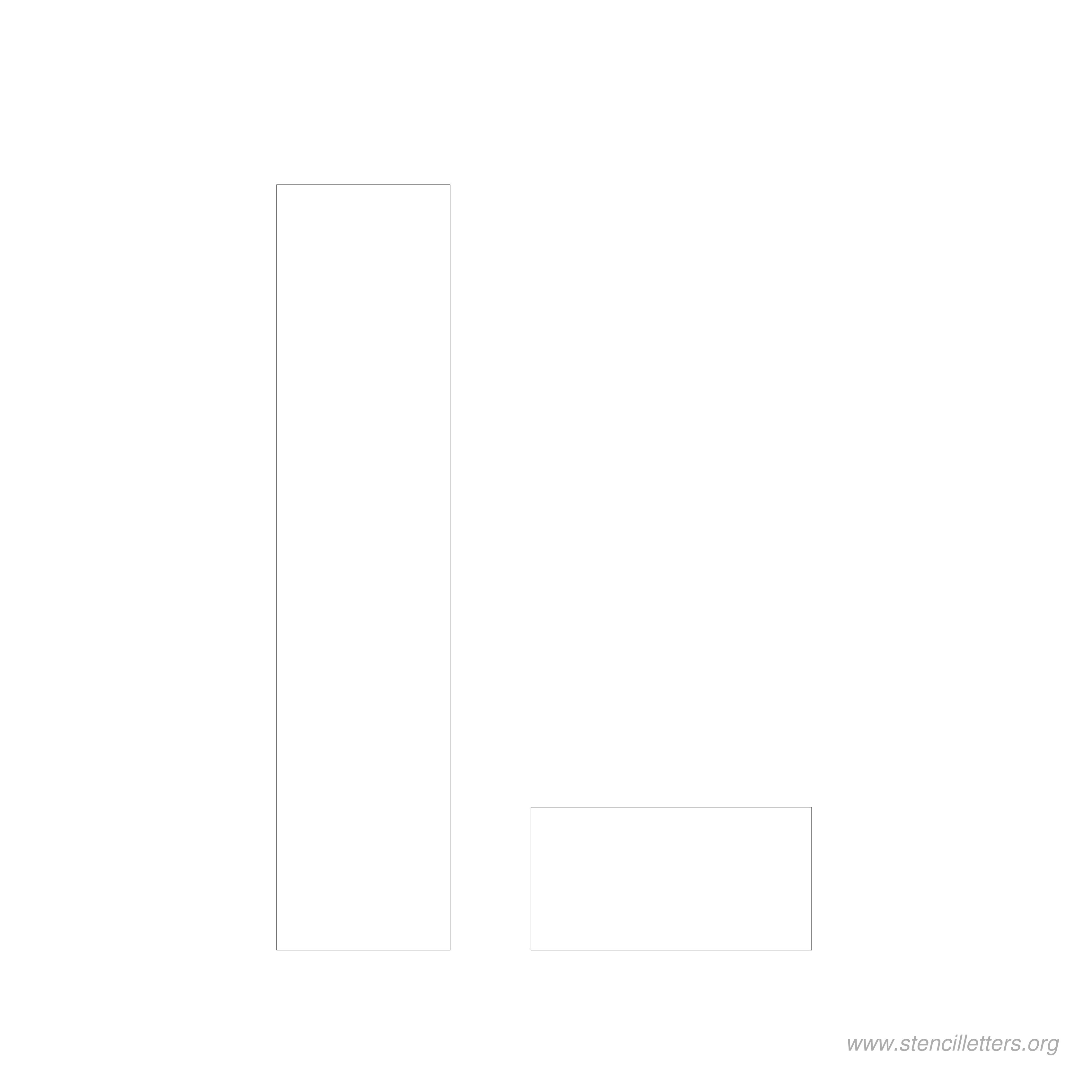 8 inch stencil letter l