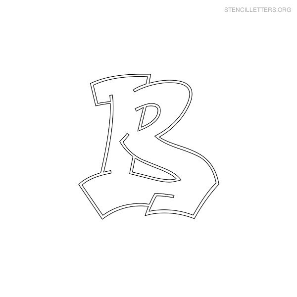 Stencil Letter Graffiti B