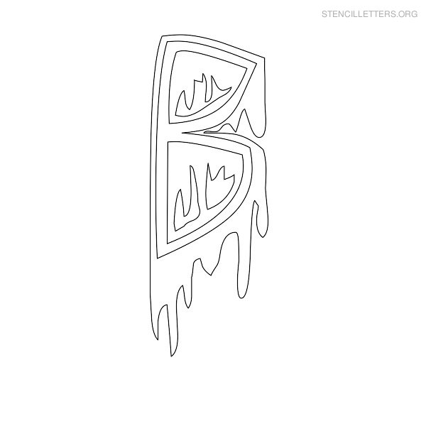 Stencil Letter Halloween B