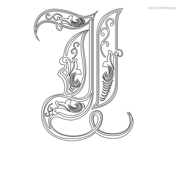 Stencil Letter Decorative I