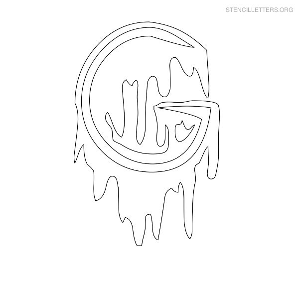 Stencil Letter Halloween G