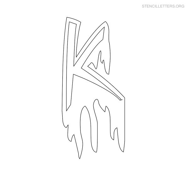 Stencil Letter Halloween K