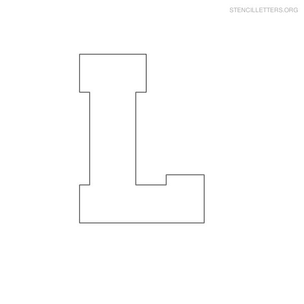 Stencil Letter Block L