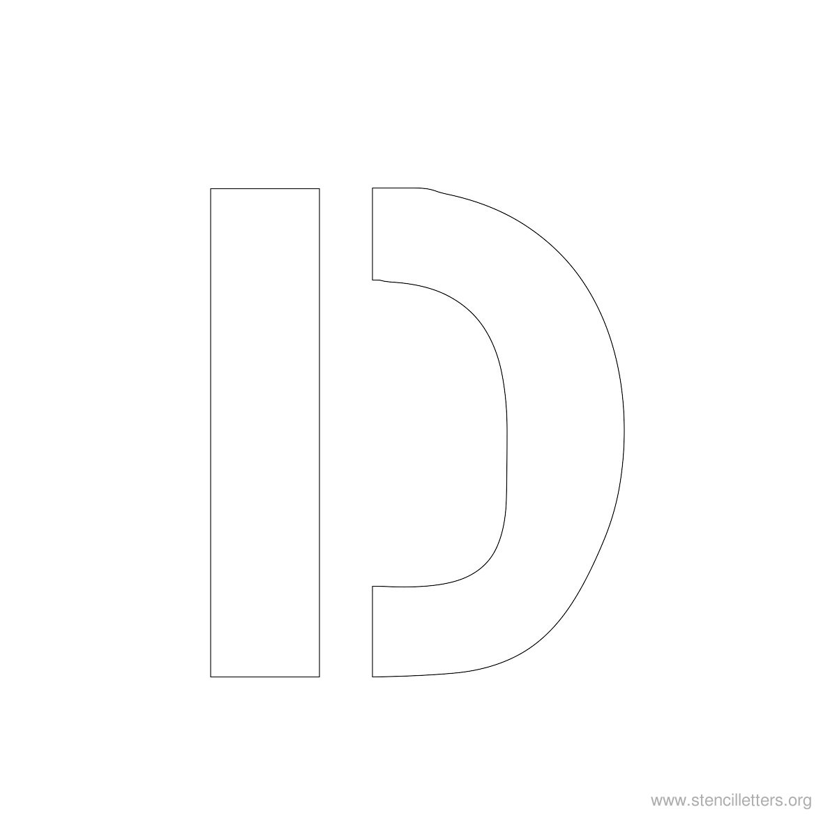 Large Stencil Letters Style #2 D