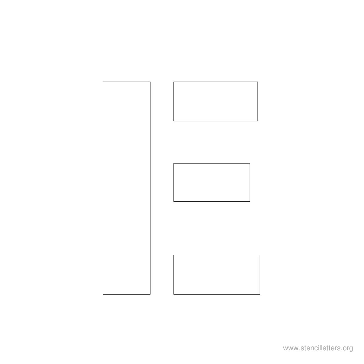 Large Stencil Letters Style #2 E