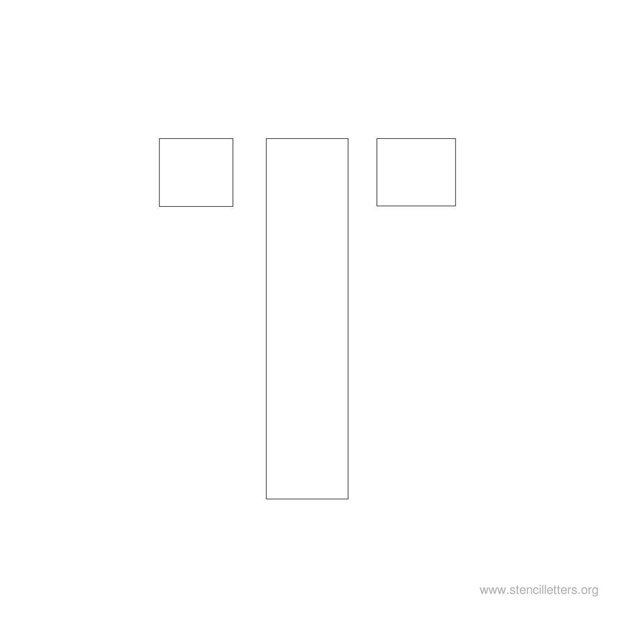 Large Stencil Letters Style #2 T