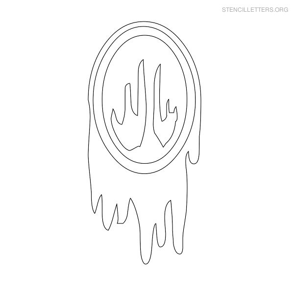 Stencil Letter Halloween O