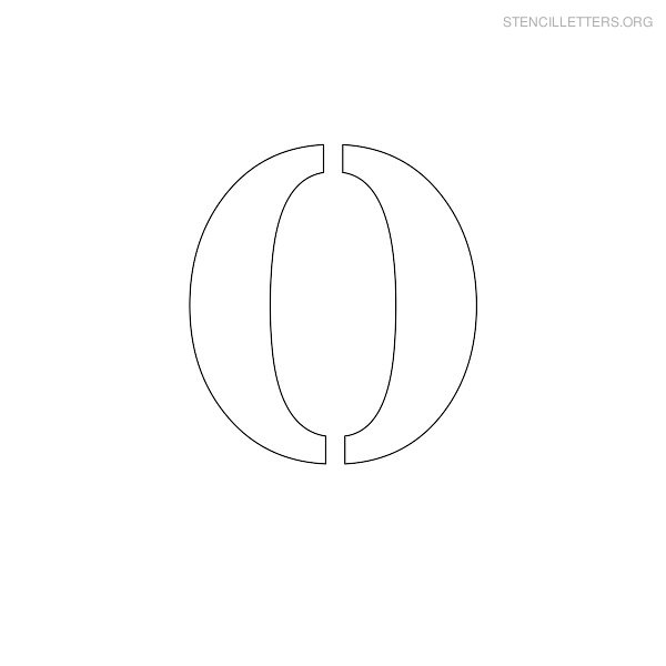 Stencil Letter Uppercase O