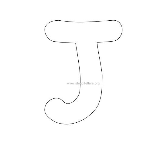 bubble stencil letter j