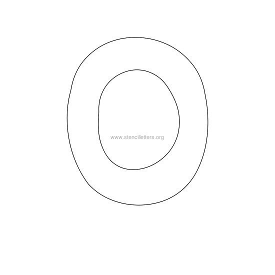bubble stencil letter o
