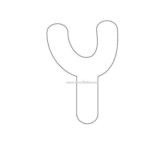 bubble stencil letter y