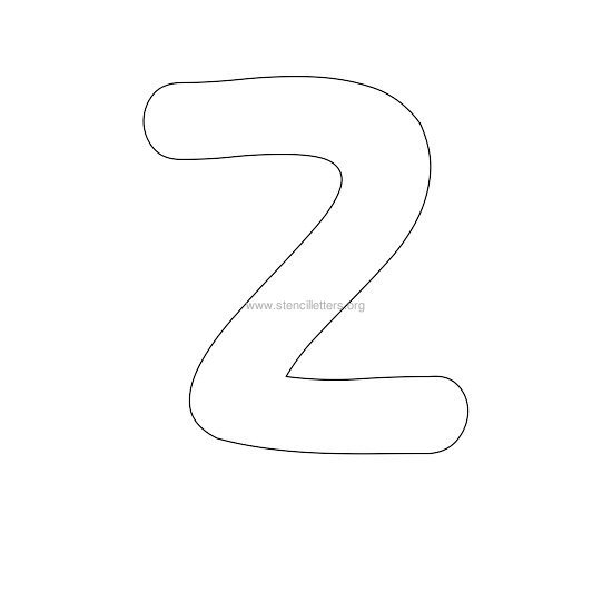 bubble stencil letter z