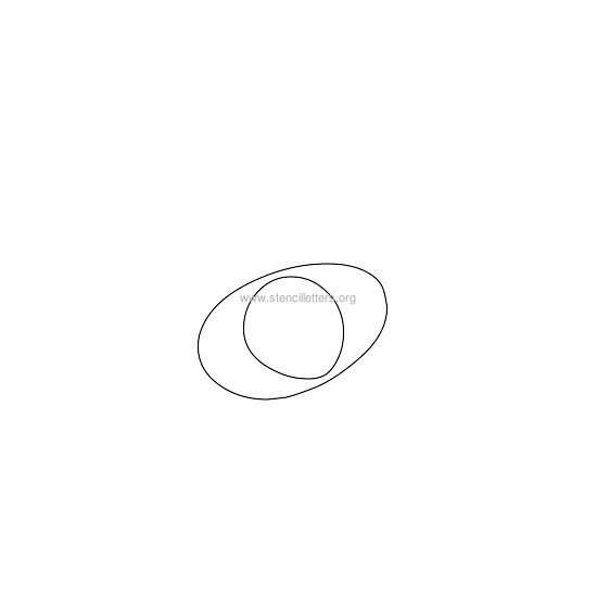 celtic stencil letter o