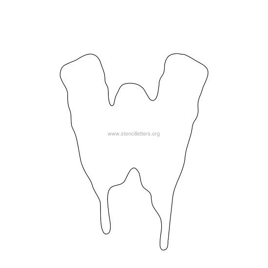 halloween stencil letter w