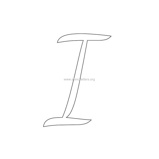 uppercase wedding stencil letter i