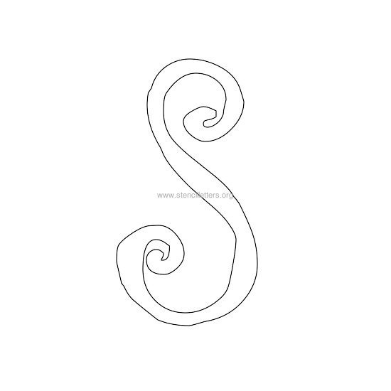 uppercase scrapbooking stencil letter s