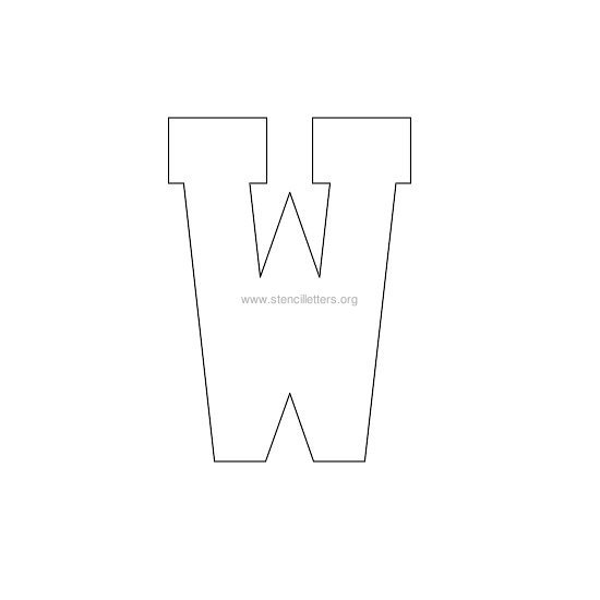 varsity stencil letter w