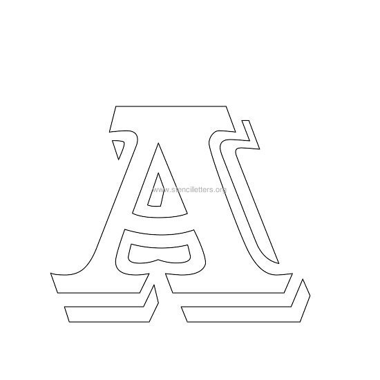 victorian stencil letter a