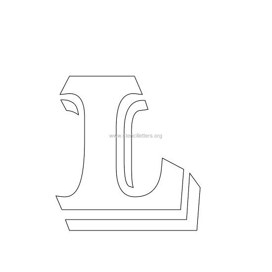victorian stencil letter l