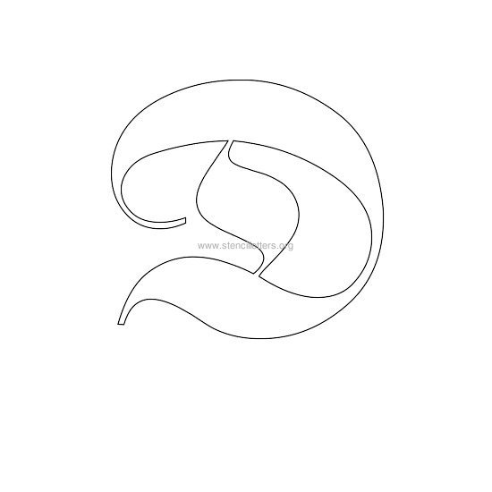 uppercase old-english wall stencil letter d