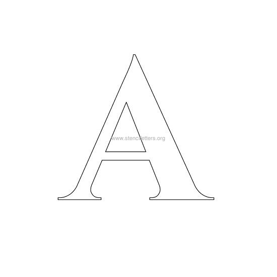 roman wall stencil letter a