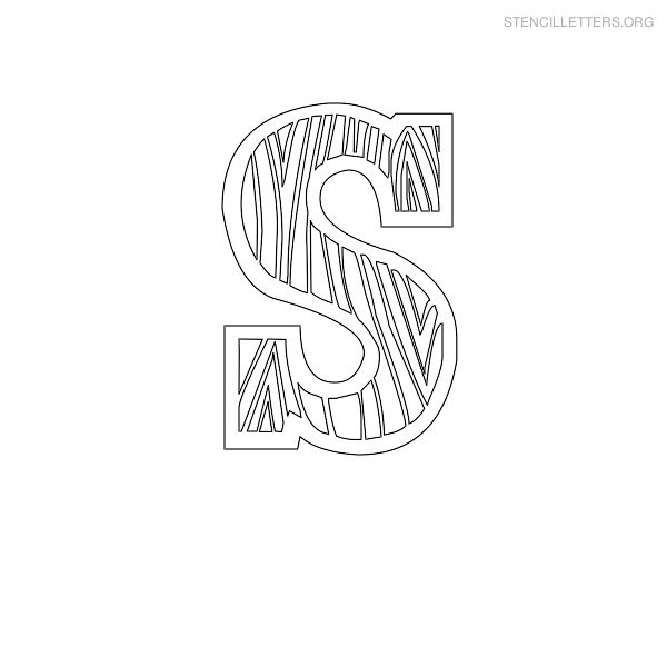 Stencil Letter Wooden S