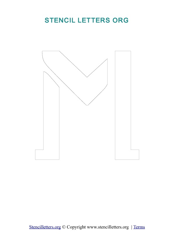 PDF Stencil Template Outline M PDF Stencil Template Outline M