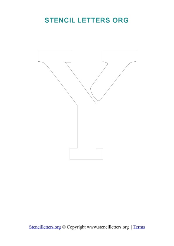PDF Stencil Template Outline Y PDF Stencil Template Outline Y