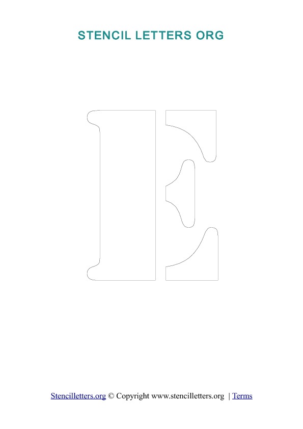 PDF Stencil Template Outline E