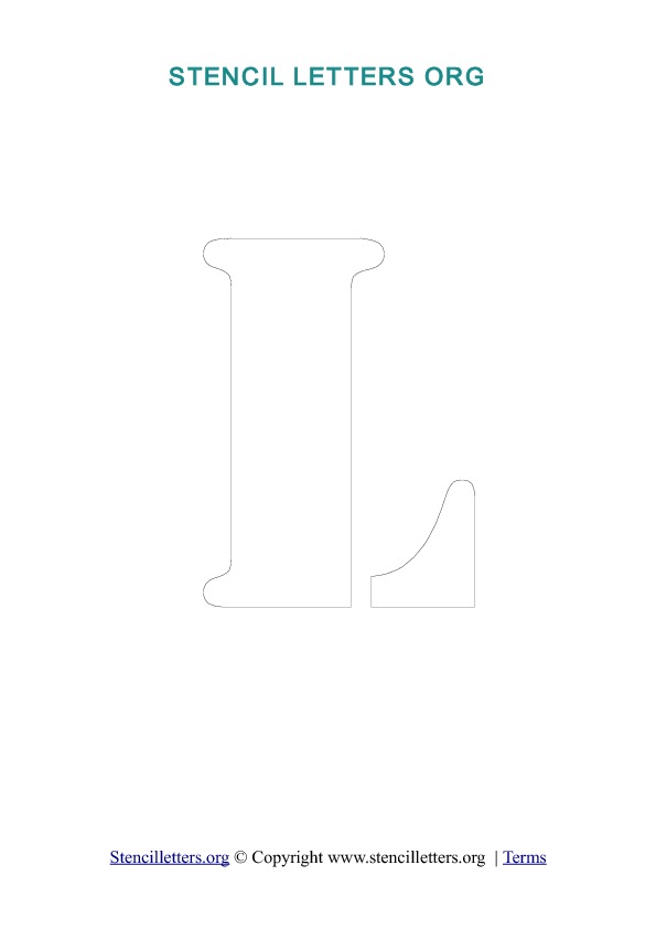 PDF Stencil Template Outline L