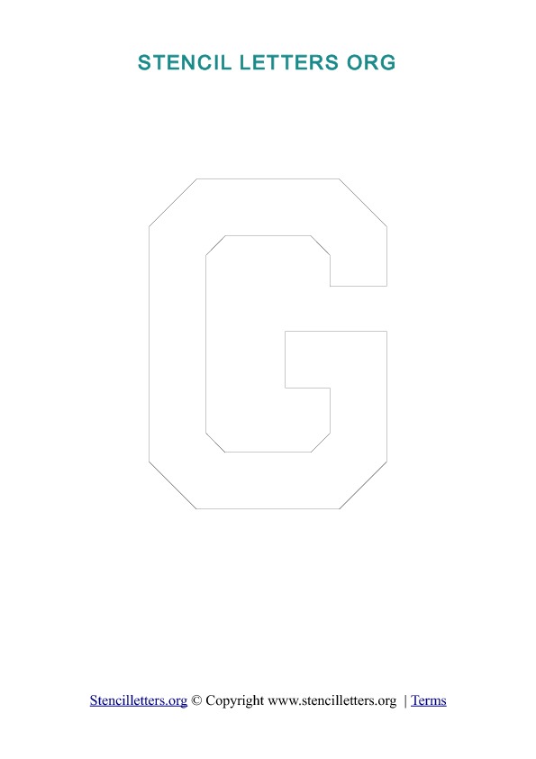 PDF Stencil Template Outline G PDF Stencil Template Outline G