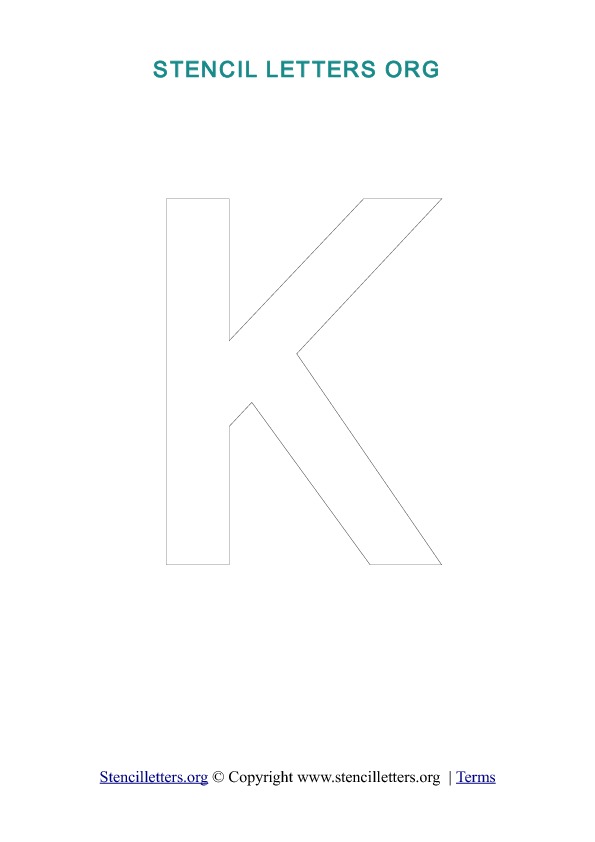 PDF Stencil Template Outline K PDF Stencil Template Outline K