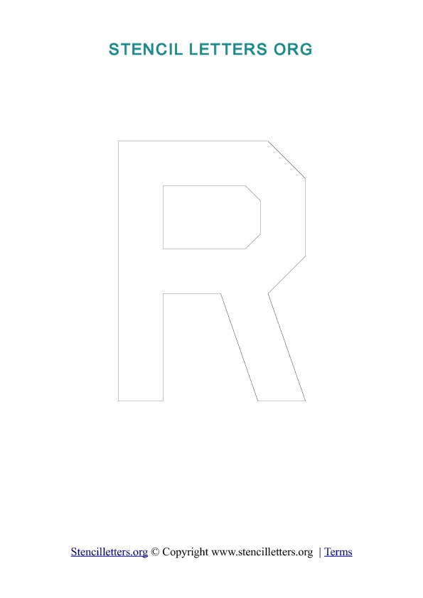 PDF Stencil Template Outline R PDF Stencil Template Outline R