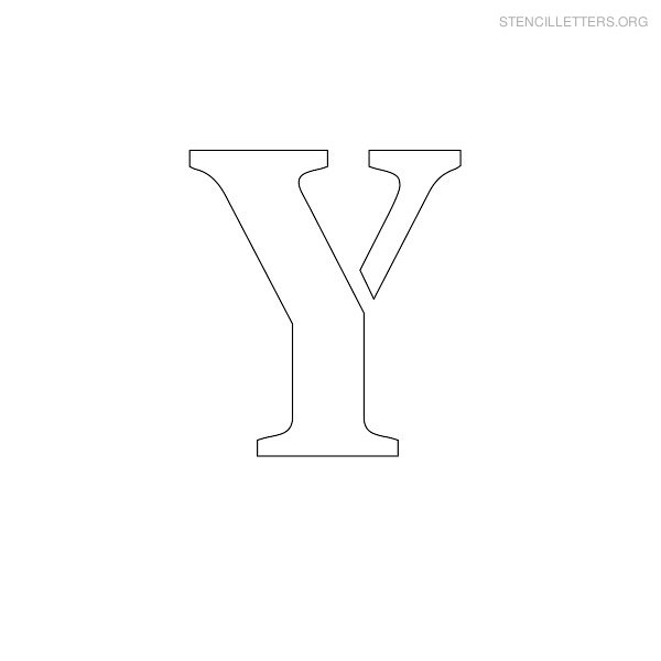 Stencil Letter Small Y